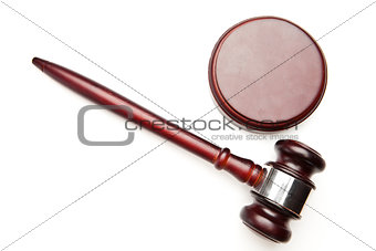 Wooden judge's gavel