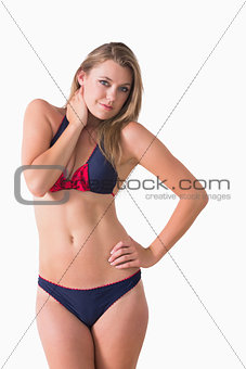 Blonde showing her bikini