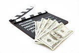 Film slate and money
