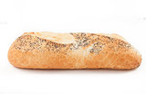 Large poppy seed baguette