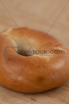 Close up of a bagel