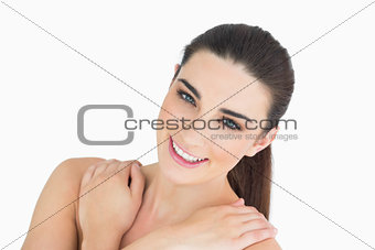 Glamorous woman smiling at camera