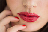 Close-up of red lips