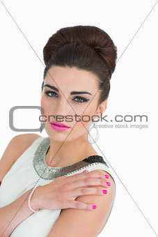 Mod style woman with pink lips