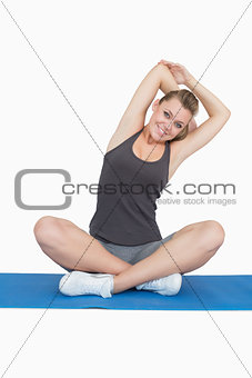 Fitness woman stretching
