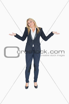 Undecided business woman