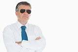 Businessman wearing sunglasses