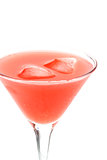 Alcohol cocktail with orange juice and grenadine