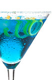 Cocktail collection - Blue martini with lemon spiral