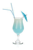 Blue coconut cream cocktail