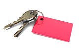 Keys with a Blank Red Keyring