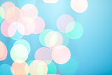 Abstract bokeh on blue