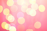 Abstract sunny bokeh on red