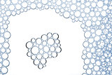 Foam bubbles macro texture