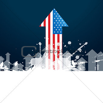 american flag arrow