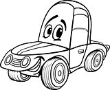 car cartoon illustration for coloring book