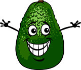funny avocado fruit cartoon illustration