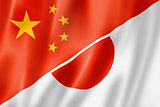 China and Japan flag