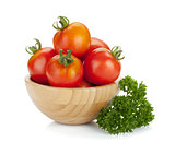 Ripe tomatoes in a bowl