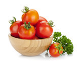 Ripe tomatoes in a bowl