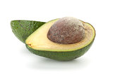 Two halves of avocado