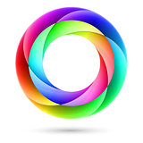 Colorful spiral ring
