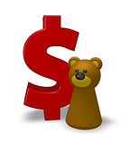 dollar and bear