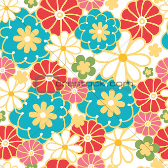Vector camomiles seamless pattern background