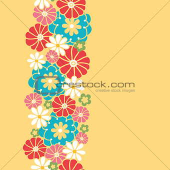 Vector camomiles vertical seamless pattern background ornament