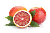Two and half red oranges