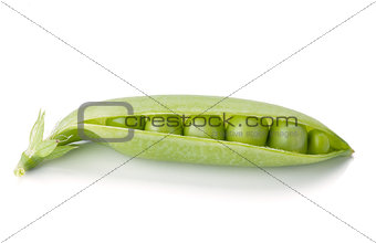 Opened ripe pea vegetable