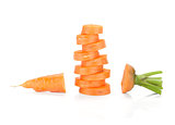 Fresh sliced carrot