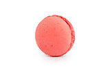 pink macaroon isolated on white background