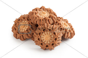 chocolate cookies isolated on a white background