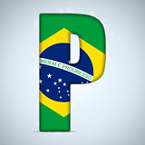 Brazil Flag Brazilian Alphabet Letters Words