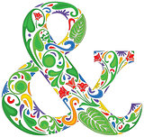Colorful ampersand