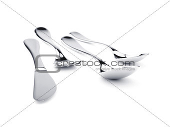 Silverware set - fork, knife, and two spoons