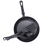 Frying pan with utensils