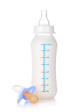 Baby bottle and pacifier for boy