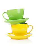 Two colorful cups