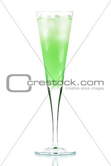 Mint Champagne alcohol cocktail
