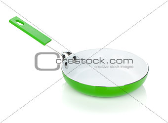 Green colored frying pan