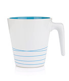White mug, blue inside