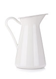 White metal milk pitcher