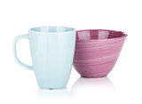 Colorful bowl and cup