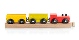 Wooden toy colored train