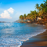 Tropical paradise beach on sunrise light 