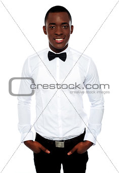 Stylish portrait of handsome young african