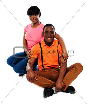 Happy african couple in love