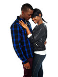 Attractive african couple posing together